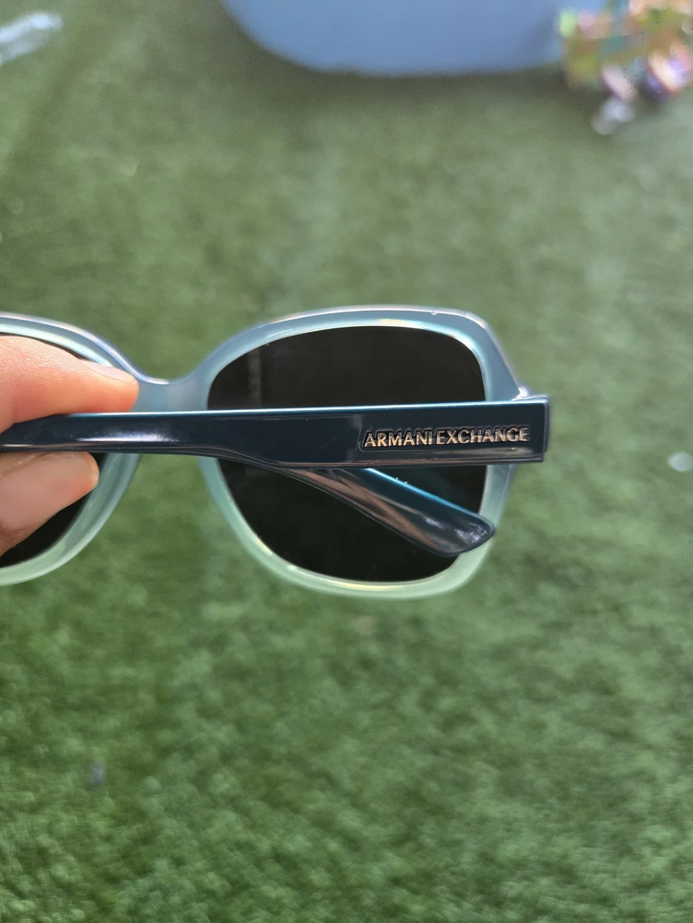 Armani Exchange Women's Teal Gradient Frame Sunglasses